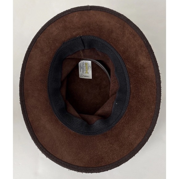 Barmah Australia Foldaway Bronco Leather Hat Brown Men S 1060 Waterproof 50+ UPF - Picture 10 of 16